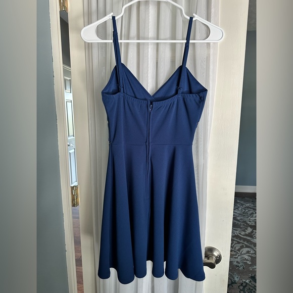 Francesca’s Jun & Ivy blue skater dress spaghetti straps SZ XS EUC quality made - Picture 4 of 15